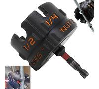 Nut Zipper Drill Attachment for Fast Nut and Bolt Removal, Nut Zipper Tool for 1/4", 3/8", and 1/2" Threaded Rods, Bolt Extractor Tool with Socket Wrenches Set, Slotted Wing Spinning Drive Kit
