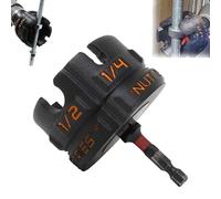 Nut Zipper Drill Attachment for Fast Nut and Bolt Removal,Universal 1/4",3/8",1/2" Threaded Rod Spinner, Impact-Driver Drill Sleeve Removal Tool (2)