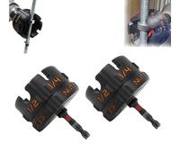 Nut Zipper Drill Attachment for Fast Nut and Bolt Removal,Universal 1/4",3/8",1/2" Threaded Rod Spinner, Impact-Driver Drill Sleeve Removal Tool (Black,2PCS)