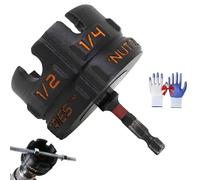 Nut Zipper Drill Attachment for Fast Nut and Bolt Removal, Wing Nut Driver Drill Bit Set, Screw and Bolt Extractor Kit for Impact Drill, Socket Wrenches Tool for 1/4" 3/8" and 1/2" Threaded Rods(1pc)