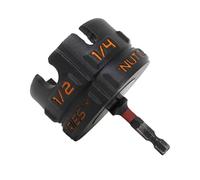 Nut Zipper Drill Attachment for Fast Nut and Removal Hex Shank Nut Driver for 1/4" 3/8" and 1/2" Threaded Rods Nut Remover Extractor Tool for Racks Systems Bead Drill Bit Set 30mm (Black, 5cm)