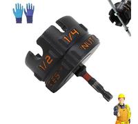 Nut Zipper Tool for Drill, 2025 New Hex Shank Nut Driver Extractor Bit Socket Wrenches, Fast Bolt Removal Drill Attachment, Slotted Wing Spinning Drive for 1/4", 3/8", and 1/2" Threaded Rods(1Pc)