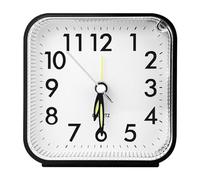 Nutabevr Quiet No Ticking Alarm Clock, Analogue Senior Alarm Clock with Night Light, Snooze Function, Children's Portable Alarm Clock, Easy to Use, Battery Operated, Simple Style, for Office, Travel,
