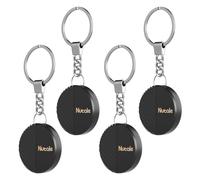 Nutale 4pcs Bluetooth Key Finder with App - iOS and Android Item Locator for Car Keys, Pet Purses or Backpacks - Plastic, 50 Meters Range, CR2032 Battery, 10 Months Life
