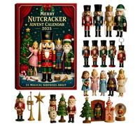 Nutcracker Advent Calendar 2025-24 Days Christmas Countdown Calendar with Mini Acrylic Nutcracker Ornaments, Soldier/Dancer Doll Figurines Set, Christmas Tree Decorations & Collectible Gift