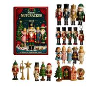 Nutcracker Advent Calendars 2025, 24 Day Nutcrackers Ornament Christmas Countdown Calendar, Cute Nutcracker Soldier Pendants Advent Calendars, 2D Acrylic Pendant Nutcrackers Christmas Tree Decoration