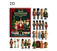 Nutcracker Advent Calendars 2025, 24 Days Christmas Countdown Merry Nutcracker 2d Acrylic Ornaments Advent Calendars, 24pcs 2d Acrylic Cartoonnutcracker Soldier Figures Gifts Set for Xmas Tree Decor