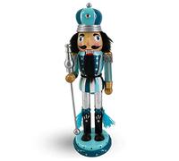 Nutcracker Ballet Gifts Decorative Wood Nutcracker Figures Christmas Decor Holiday Home Decorations, Wooden Statue, 10-inch, Two Tone Blue and Turquoise