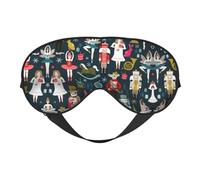 Nutcracker Ballet Xmas Dance Printing All-Occasion Comfort Cover, Blocks Light Eye Mask, Ideal for Camping,Shifts,Blocks Light Well