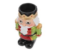Nutcracker Candle Holder Resin Stable Support for Christmas Dining Table