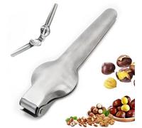 Nutcracker Chestnut Clip,Stainless Steel Nut Sheller with Fully Enclosed Design,Multifunctional Chestnut Opener Nut Cracker Sheller Walnut Pliers,Kitchen Utensils Cracker Opener Tool for Walnet,Pecan