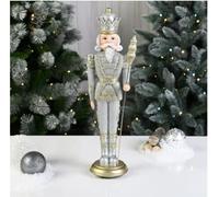 Nutcracker Christmas 38cm Royal Champagne Nutcracker Soldier Figure Traditional Tabletop Statue Nutcracker Christmas Decoration