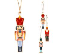 Nutcracker Christmas Bauble | Metal Hanging Soldier Tree Ornament with Twine | Vintage-Style Nutcracker Decoration - Design Varies