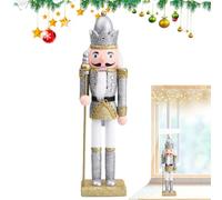 Nutcracker Christmas Decor - Creative Wooden Soldier, Holiday Nutcracker Decoration|30cm festive nutcrackers puppet ornament, king soldier wooden holiday decor piece from the new green-