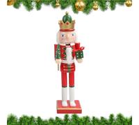 Nutcracker Christmas Decoration, 38 cm Wooden Christmas Soldier Nutcracker Decoration, Christmas Table Decoration for Kitchen, Dining Table, Bedroom, Party, Living Room, Display Case Decoration