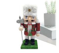 Nutcracker Christmas Decorations,Traditional Wooden Nutcracker | Wooden Christmas Nutcracker, Nutcracker Figure Doll, Red and Green Festive Figure Doll for Christmas