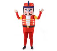 Nutcracker Christmas Fancy Dress Costume - Christmas Mascot Adults Toy Soldier/Christmas Nutcracker - Funny Christmas Costume - Size: One Size