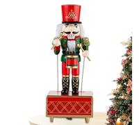 Nutcracker Christmas Music Box,Wooden Nutcracker Music Box Ornament | Christmas Decorative Ornament for Kids Teens Adults Craft Lovers Collectors Home Decorators Mantelpiece Bedside Nightstand Desk