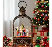 Nutcracker Christmas Snow Globes Lantern Christmas Snow Globe with Music Dance Soldier Nutcracker Scene,6H Timer,USB Lined/Battery Operated Lighted Lantern for Christmas Festival Decoration Gifts