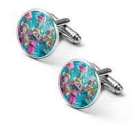 Nutcracker Cute Orchestra Fashion Men's Cufflinks Alloy Shirt Suit Cuff Links for Formal Events Business Occasions 2.0cm