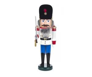 Nutcracker Danish white-blue WxHxD = 13x39x11.5 cm NEW Wooden Figure