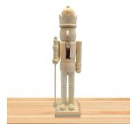 Nutcracker Decor | 14.9 Inch Unfinished Nutcracker Sculpture - Wooden Blank Paintable Figurine for Coloring Display Shelf Table