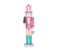 Nutcracker Decor - 38cm Tall Wooden Soldier, Hand Painted Festive Collectible, Christmas Figure Ornament, Holiday Kitchen Table, Perfect For Bedroom Living Room, Cabinet Display