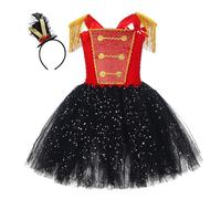 Nutcracker Fancy Dress | Christmas Party Costume with Headband | Children's Clothing for Photo Travel School Stage Performances Events Autumn Halloween Festivals