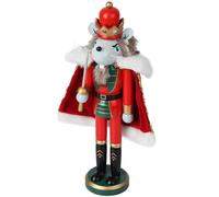 Nutcracker Figures, Christmas Decoration Figurine Collection, Holiday House Wood Occasion Ornament Decorative Gift Set (Rat King)