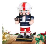 Nutcracker Figures Decorative | Soldier Nutcracker Footballer Baseball Player Models Home Decoration 15 cm, Wooden Christmas for Bookshelf Table Fireplace Center Table Tablecloth