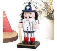 Nutcracker Figurine - 6 Inches Wooden Christmas Soldier Decor | Classic Hand-Painted Nutcracker Statue For Home, Mantel & Table Display | Decor - Holiday Ornament Gift