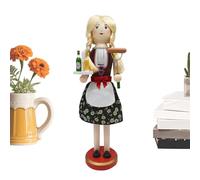 Nutcracker Figurine - Wooden Nutcracker | 35.6cm Hand Painted Wooden Figure, Traditional Nutcracker Collectable, Bavarian Festival Decoration, Indoor Shelf, Tab