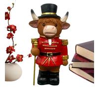 Nutcracker Figurines, Nutcracker Cow Statue Christmas Decoration | Funny Cow Figurines Party Decorations - For Home, Bedroom, Living Room, Coat Fireplace, Office, Indoor Outdoor