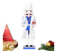 Nutcracker for Christmas - Nutcracker Christmas Wooden Art,Seasonal Tabletop Display Scene Props for Bookshelf Desk Nightstand Windowsill
