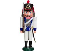 Nutcracker Grenadier Blue 13x39x10cm NEW Wooden Figure Seiffen