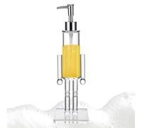 Nutcracker Hand Soap Dispenser - Refillable Toner Pump, Christmas Clear Shower Gel | Collectors Kitchen Parties Family Dinner Winter Party Office