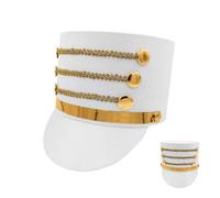 Nutcracker Hat - 58 Cm Victorian Style | Cosplay Accessory, Toy Soldier Drum Major Hats, Drummer Boy Costume Headgear With Gold Braid Trim For Stage Performance Gathering Party