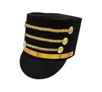 Nutcracker Hat Adult, Toy Soldier Hat, Nutcracker Costume Accessories, Marching Band Drum Major Hats For Men Women (Black)