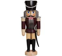 Nutcracker Hussar Aubergine HxBxT = 28x10x8cm New Christmas Seiffen Nutcracker