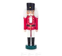 Nutcracker Hussar Red-White 4.5 cm x 13 cm x 4 cm NEW Erzgebirge Nutcracker