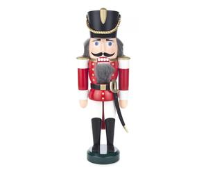 Nutcracker Hussar Red-White WxHxD = 10x28x6.5 cm NEW Wooden Figure