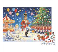 Nutcracker Jigsaw Puzzles 1000 Pieces Recyclable Material Tin Soldiers Senior Puzzles Educational Game Decompression Parent Child Game Props 52x38cm/1000pcs