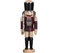 German nutcracker King ash-tree aubergine, height 39 cm / 15 in.. SV 11211/7 NEW