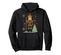 Nutcracker King in Red and Green Christmas Outfit Pullover Hoodie