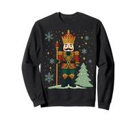 Nutcracker King in Red and Green Christmas Outfit Sweatshirt