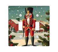 Nutcracker Light Switch Cover Plate/Outlet Covers, Red Winter Decoration for Christmas, Festive Home Wall Decor for Holiday Season, Standard Size Double Toggle