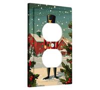 Nutcracker Light Switch Cover Plate/Outlet Covers, Red Winter Decoration for Christmas, Festive Home Wall Decor for Holiday Season, Standard Size Single Duplex Outlet