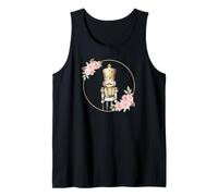 Nutcracker Mom Ballet Pink Floral Rose Nutcracker Christmas Tank Top