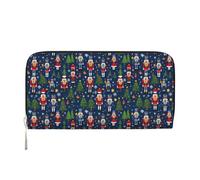 Nutcracker Mouse Kin Wallets PU Leather Wallet for Women Men Zipper Credit Card Purse Long Clutch Purse