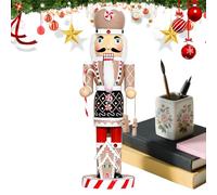 Nutcracker Ornament - 14 Inch Gingerbread Man Soldier, Holiday Puppet Figure | Traditional Christmas Collectible Decoration For Table Centerpiece Mantel Fireplace Bookshelf Home Party